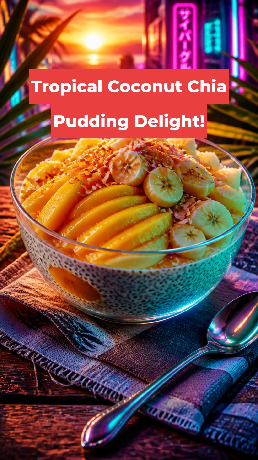 Tropical Coconut Chia Pudding Delight!