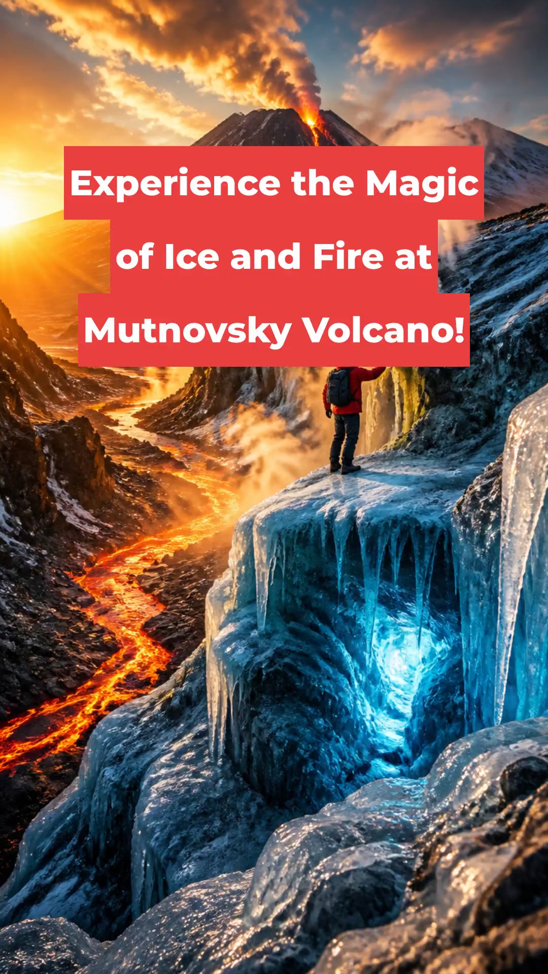 Experience the Magic of Ice and Fire at Mutnovsky Volcano!