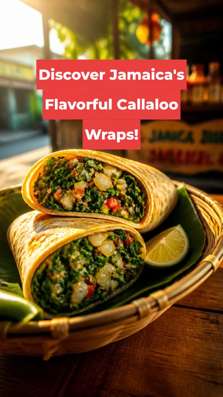Discover Jamaica's Flavorful Callaloo Wraps!