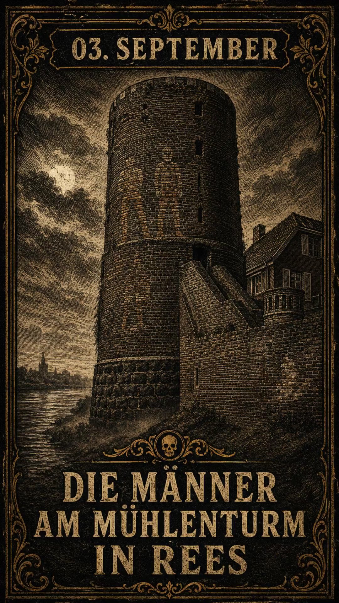 Die Männer am Mühlenturm in Rees