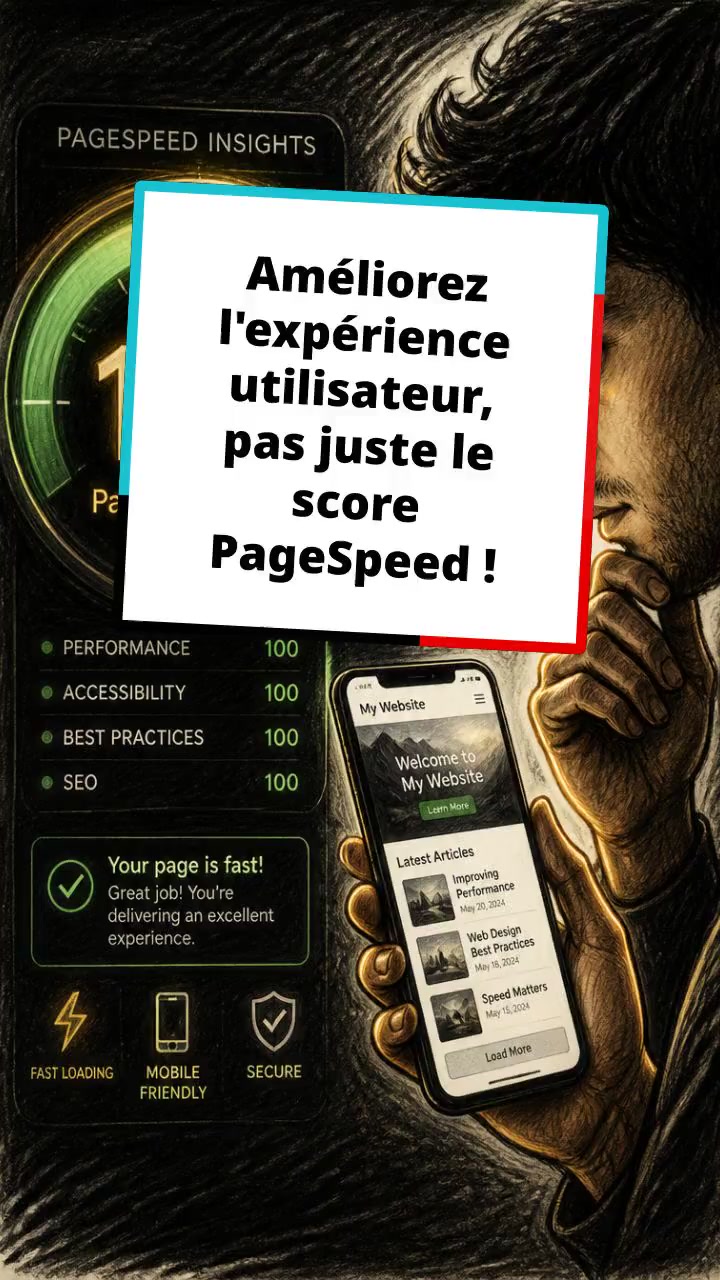 Améliorez l'expérience utilisateur, pas juste le score PageSpeed !