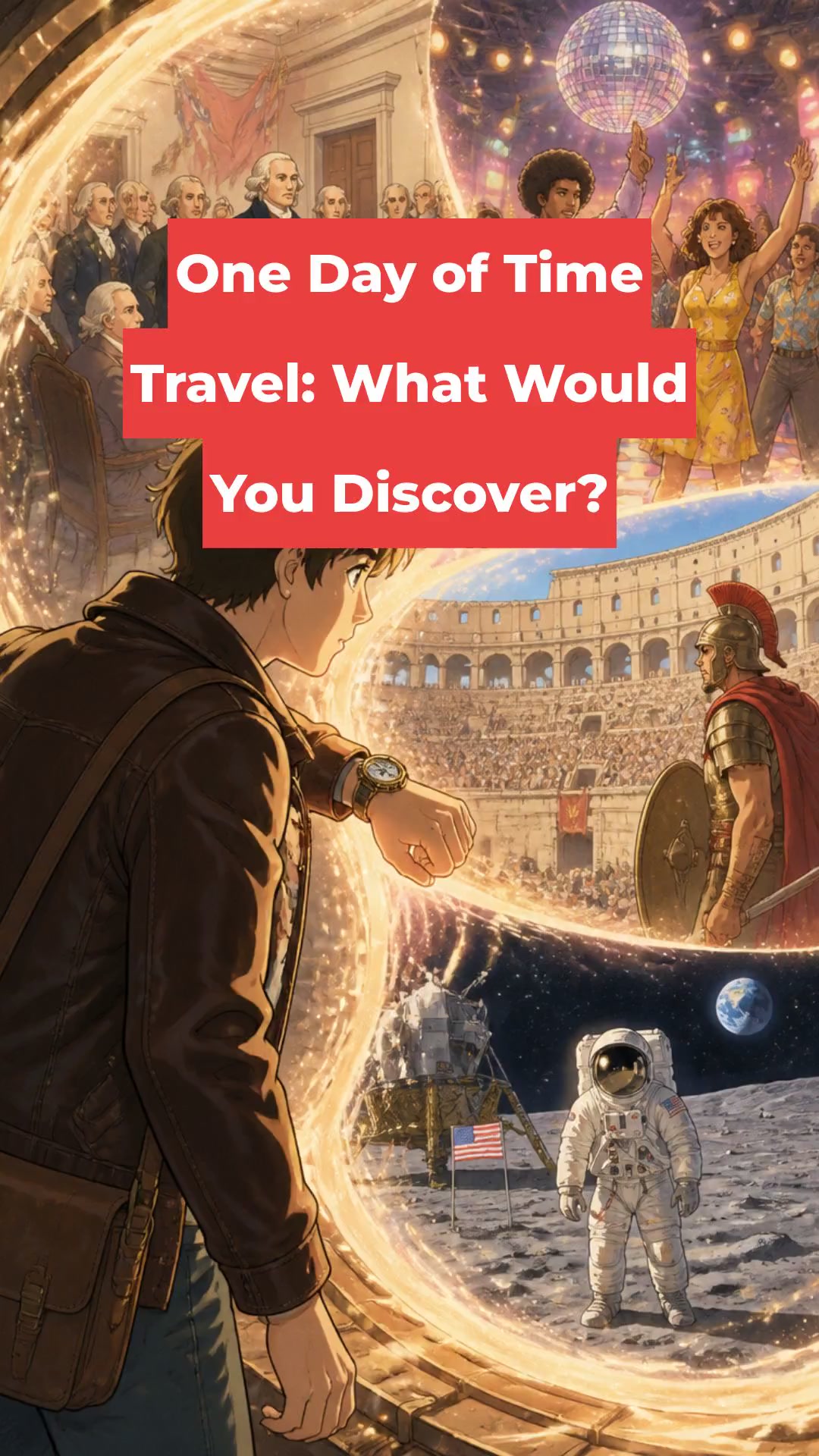 One Day of Time Travel: What Would You Discover?