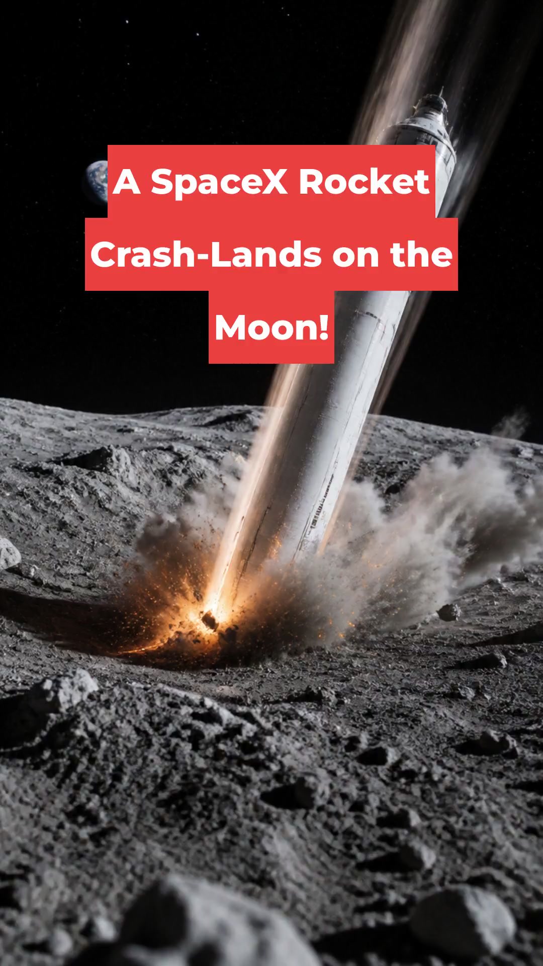 A SpaceX Rocket Crash-Lands on the Moon!