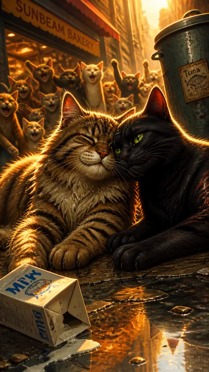 Epic Cat Battle: Rivals Turned Allies!