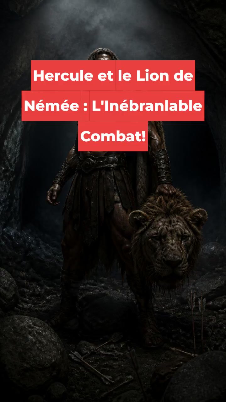 Hercule et le Lion de Némée : L'Inébranlable Combat!