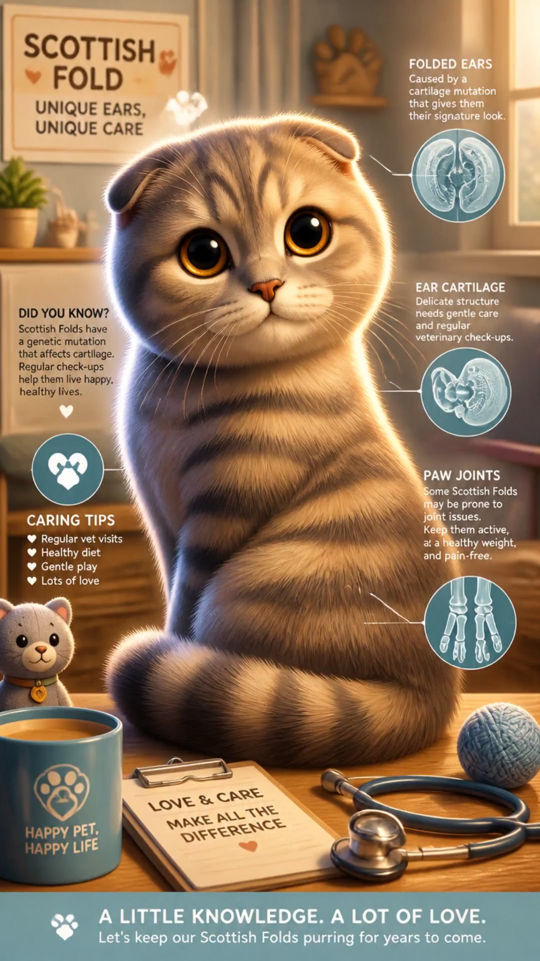Les secrets du Scottish Fold : un chat pas si ordinaire !