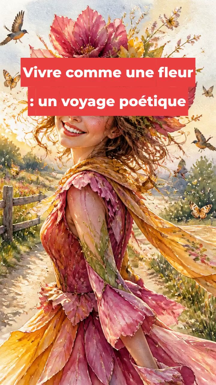 Vivre comme une fleur : un voyage poétique