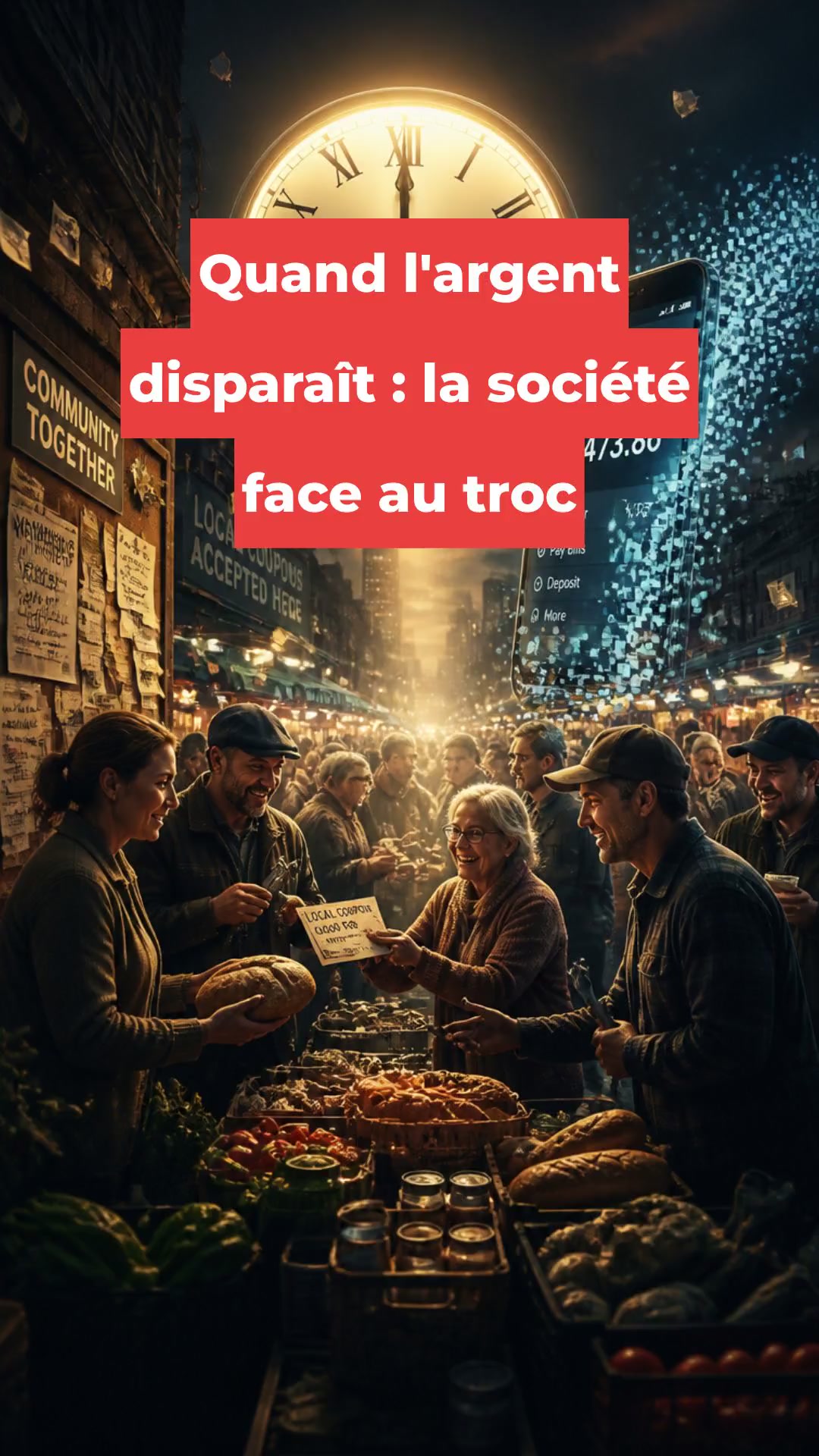 Quand l'argent disparaît : la société face au troc