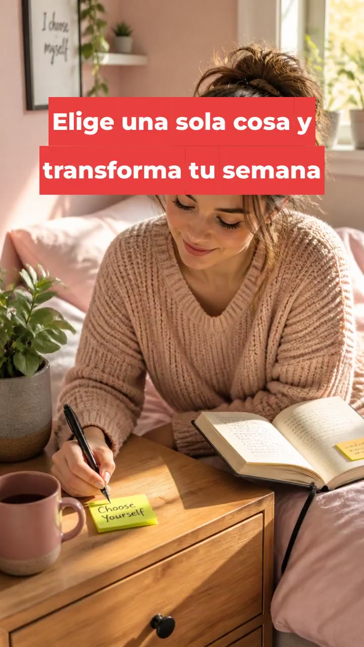 Elige una sola cosa y transforma tu semana