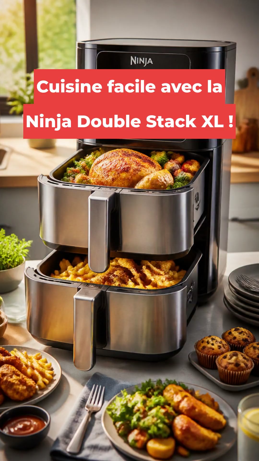 Cuisine facile avec la Ninja Double Stack XL !