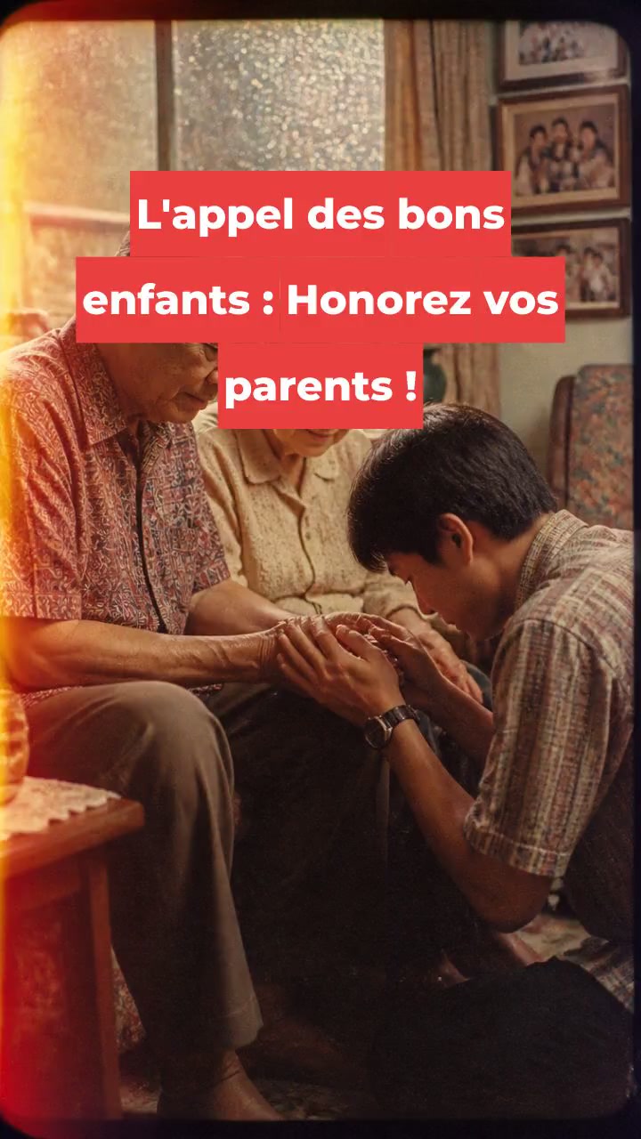 L'appel des bons enfants : Honorez vos parents !