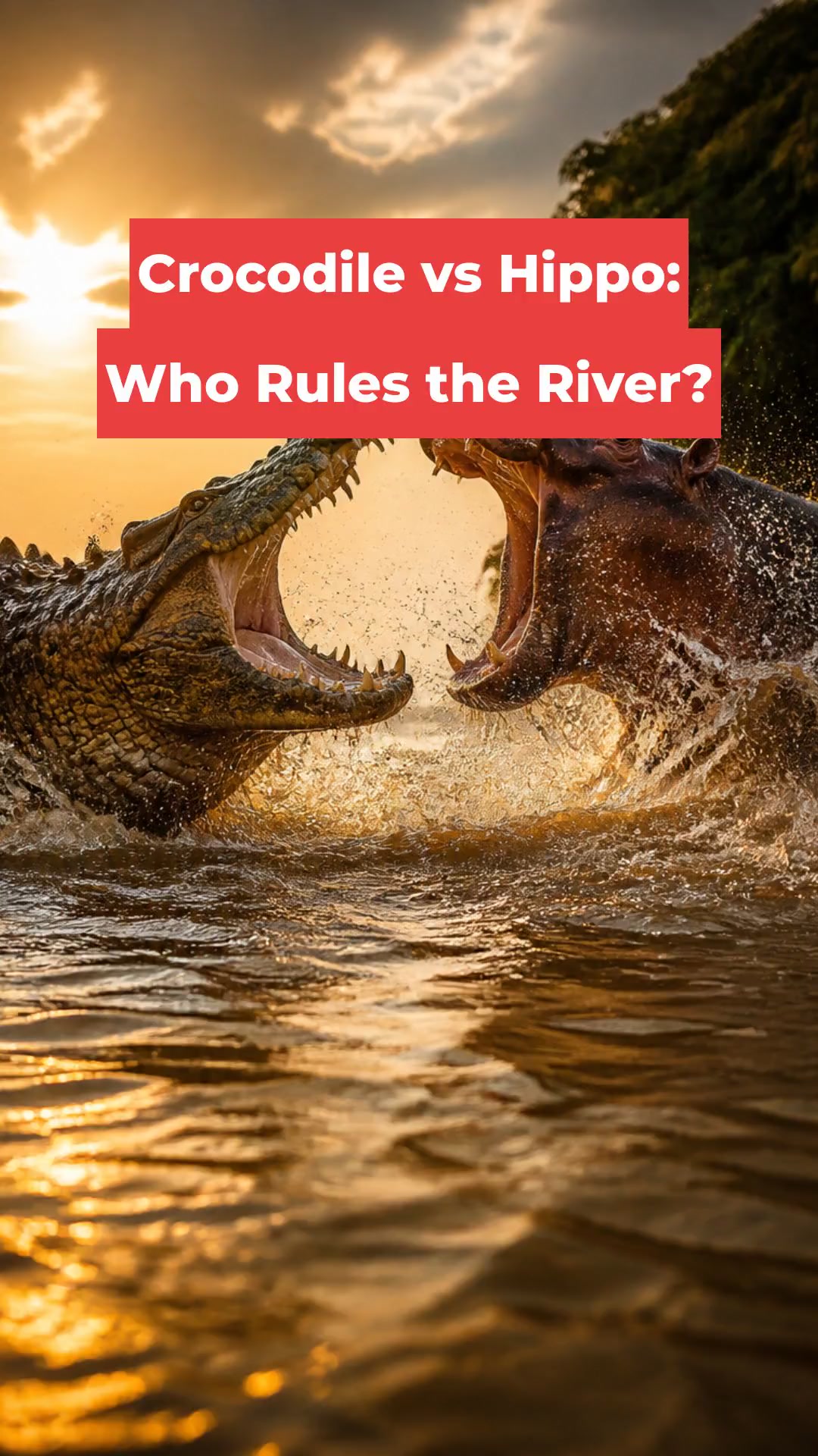 Crocodile vs Hippo: Who Rules the River?