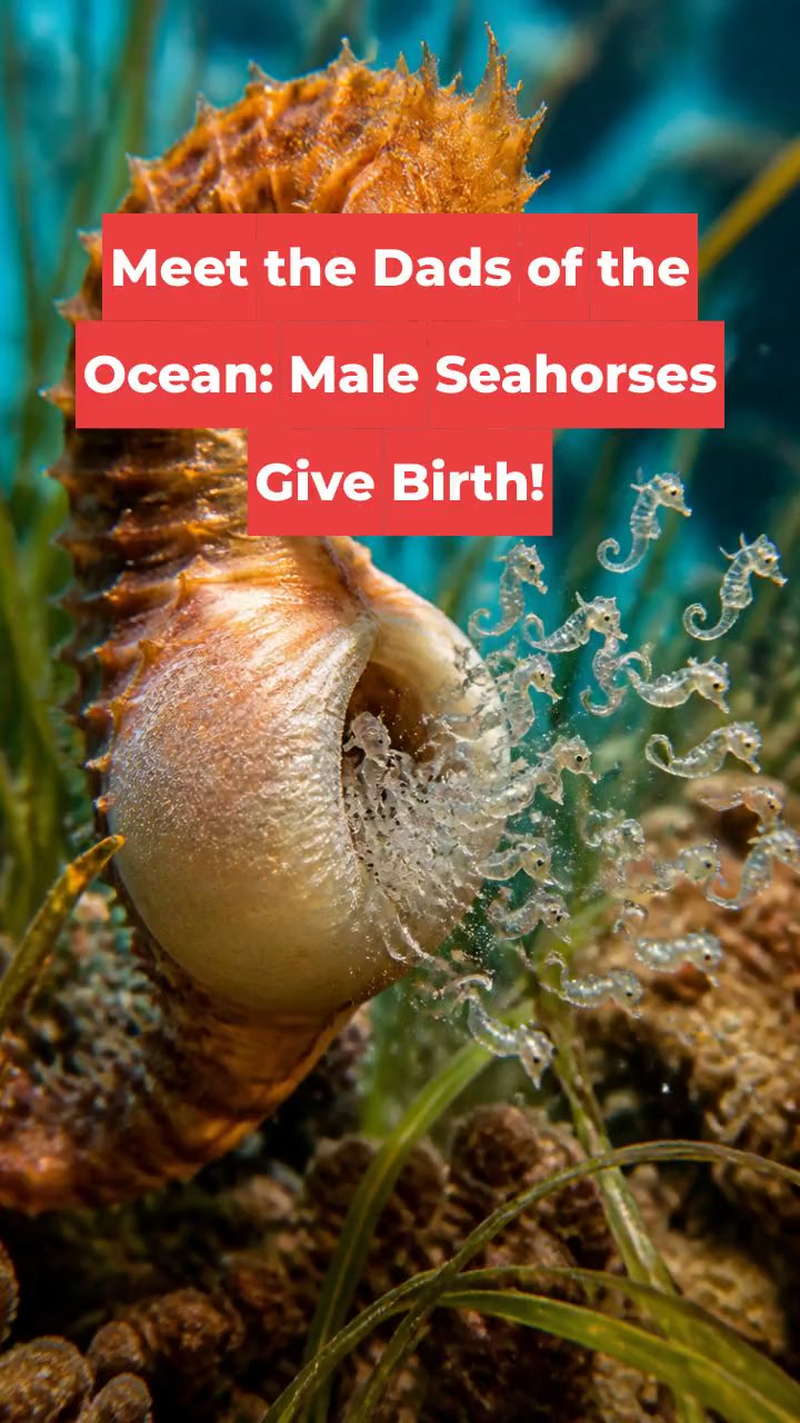 Meet the Dads of the Ocean: Male Seahorses Give Birth!