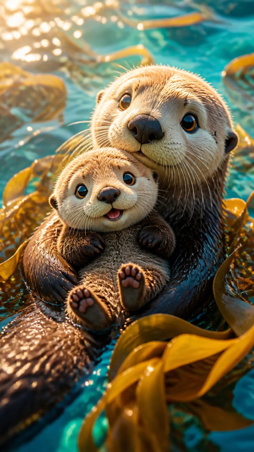 Les aventures d'un bébé loutre : apprentissage en eaux profondes !