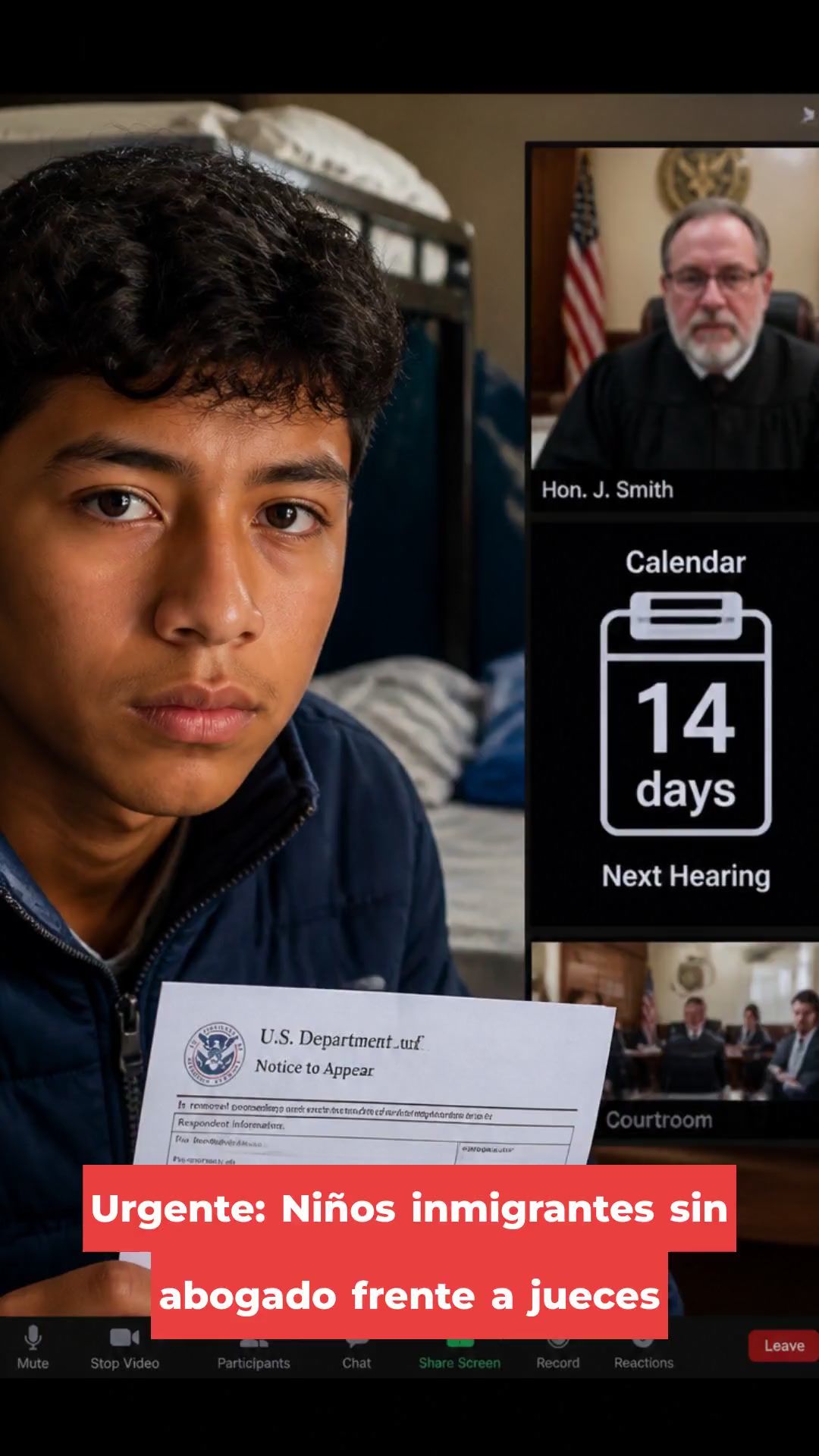 Urgente: Niños inmigrantes sin abogado frente a jueces