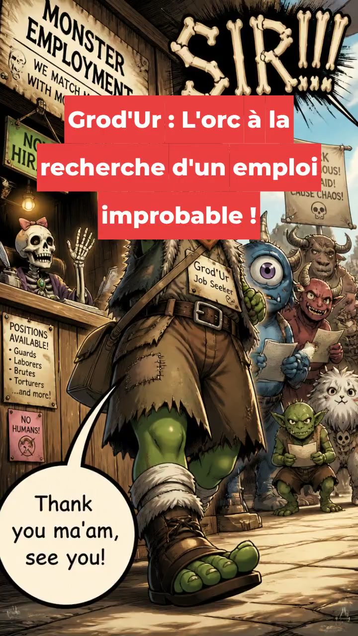 Grod'Ur : L'orc à la recherche d'un emploi improbable !