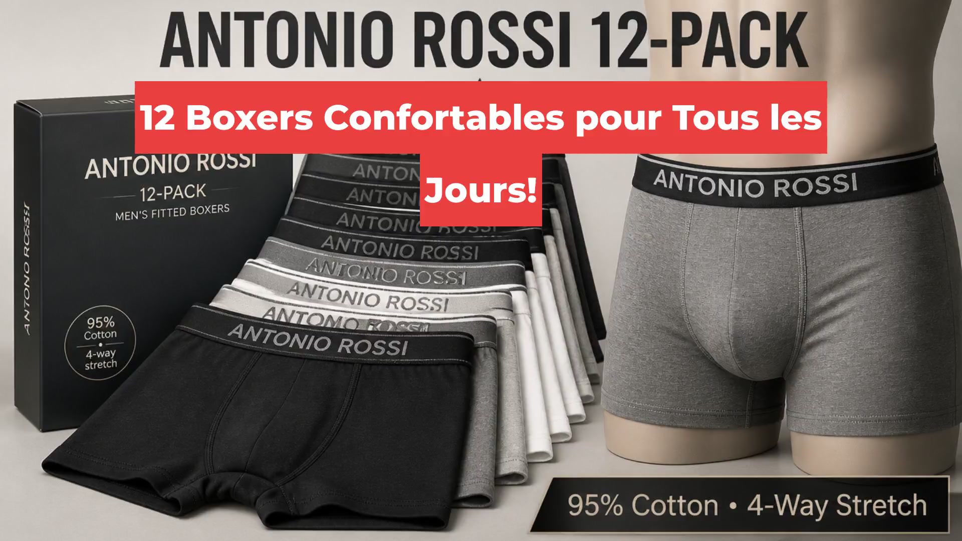 12 Boxers Confortables pour Tous les Jours!