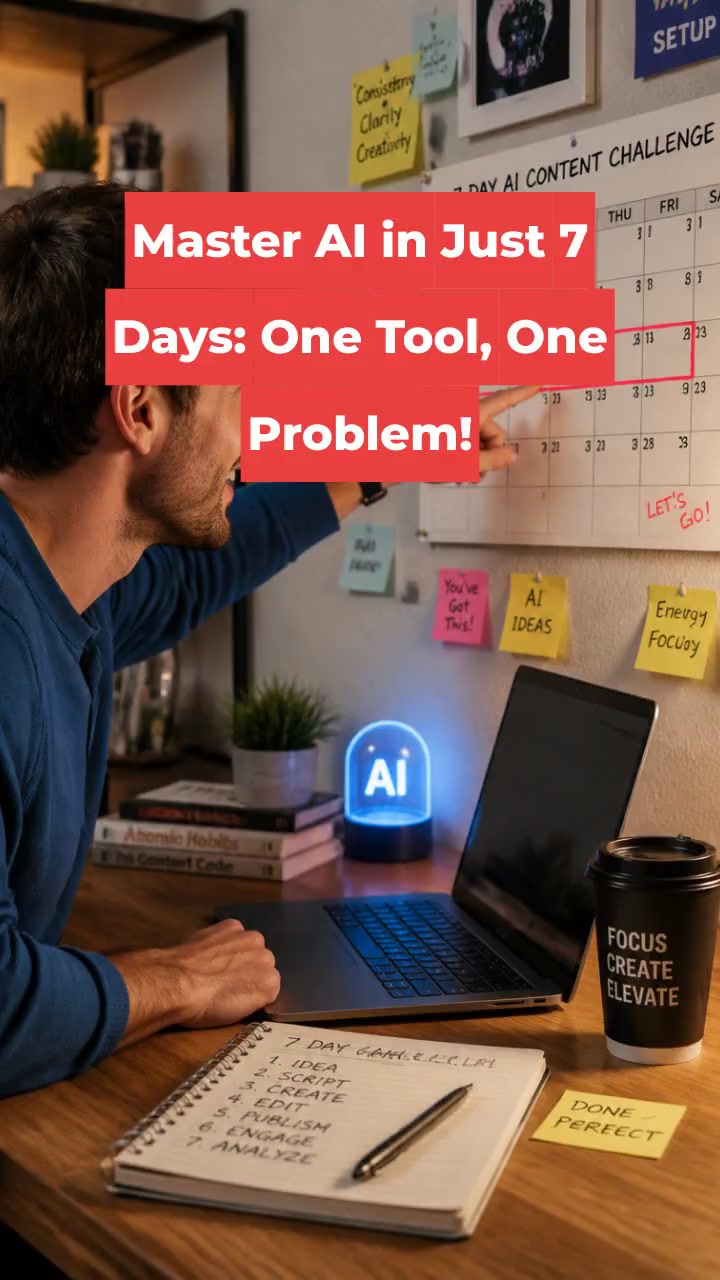 Master AI in Just 7 Days: One Tool, One Problem!