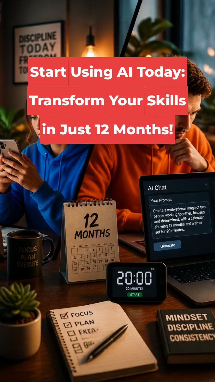 Start Using AI Today: Transform Your Skills in Just 12 Months!