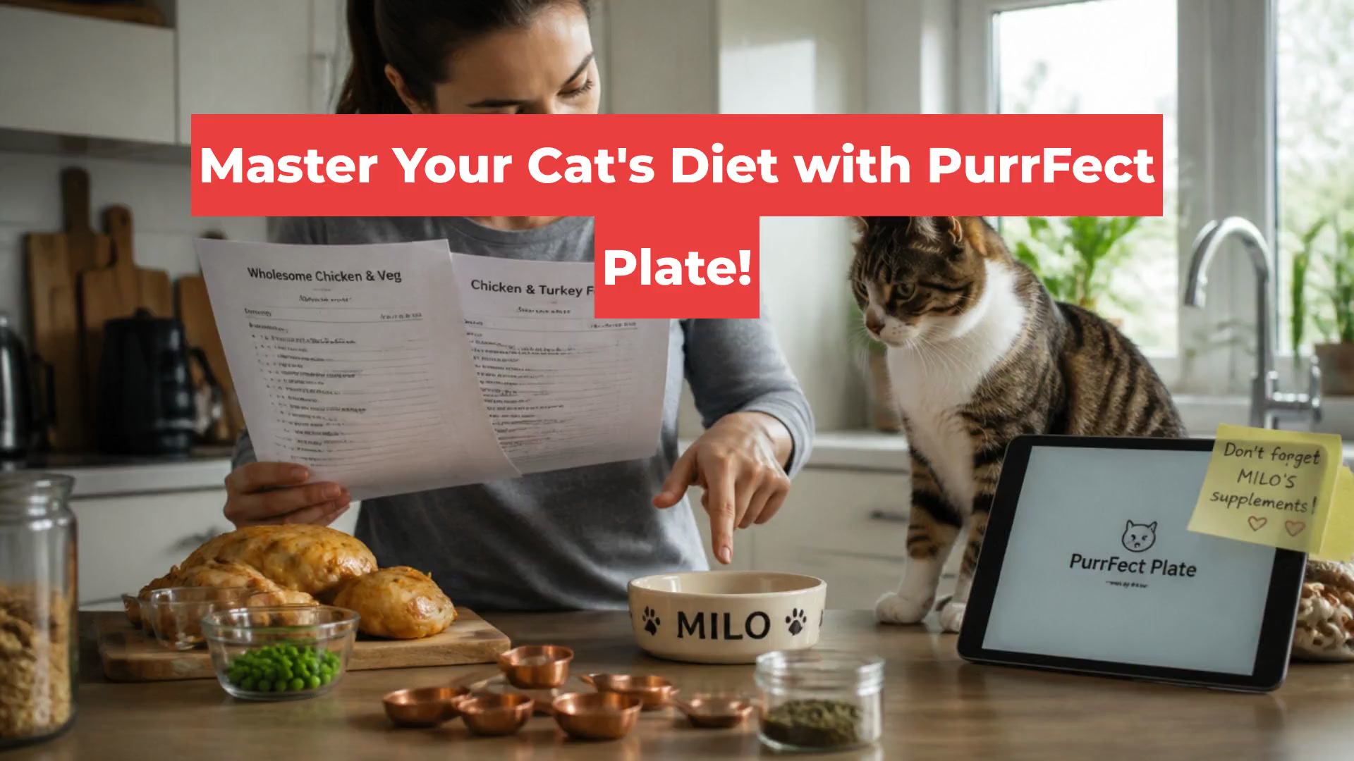 Master Your Cat's Diet with PurrFect Plate!