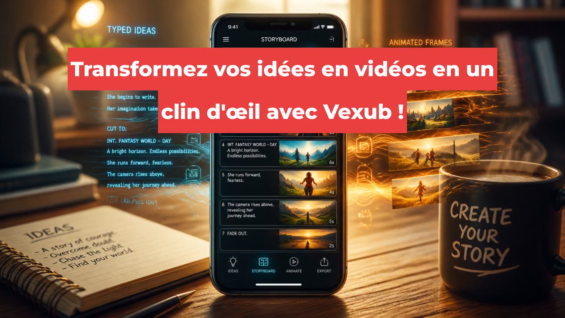 Transformez vos idées en vidéos en un clin d'œil avec Vexub !