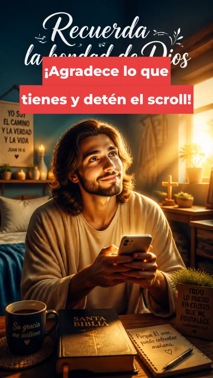 ¡Agradece lo que tienes y detén el scroll!