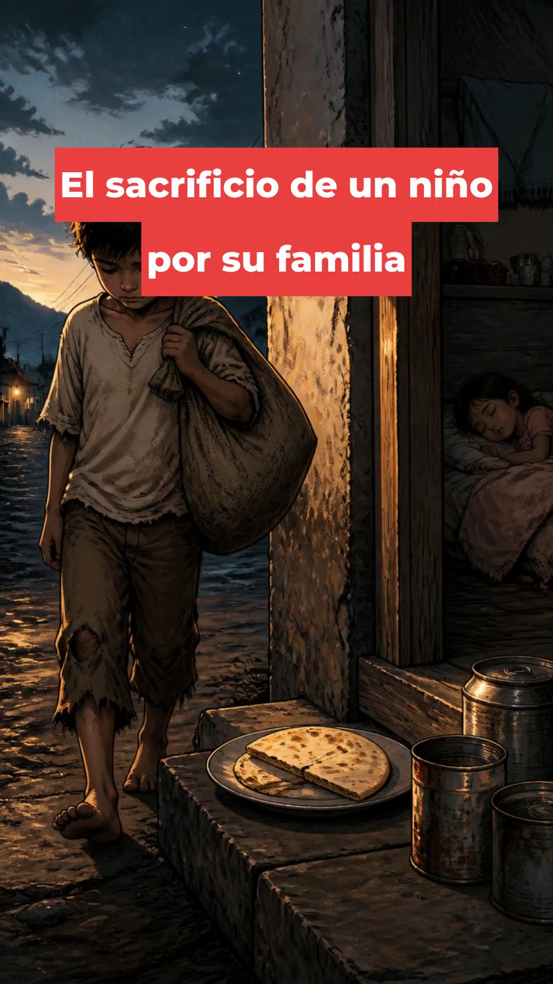 El sacrificio de un niño por su familia