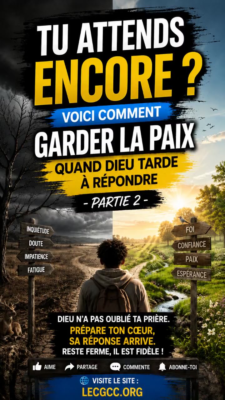Garde ta paix pendant l'attente des bénédictions !