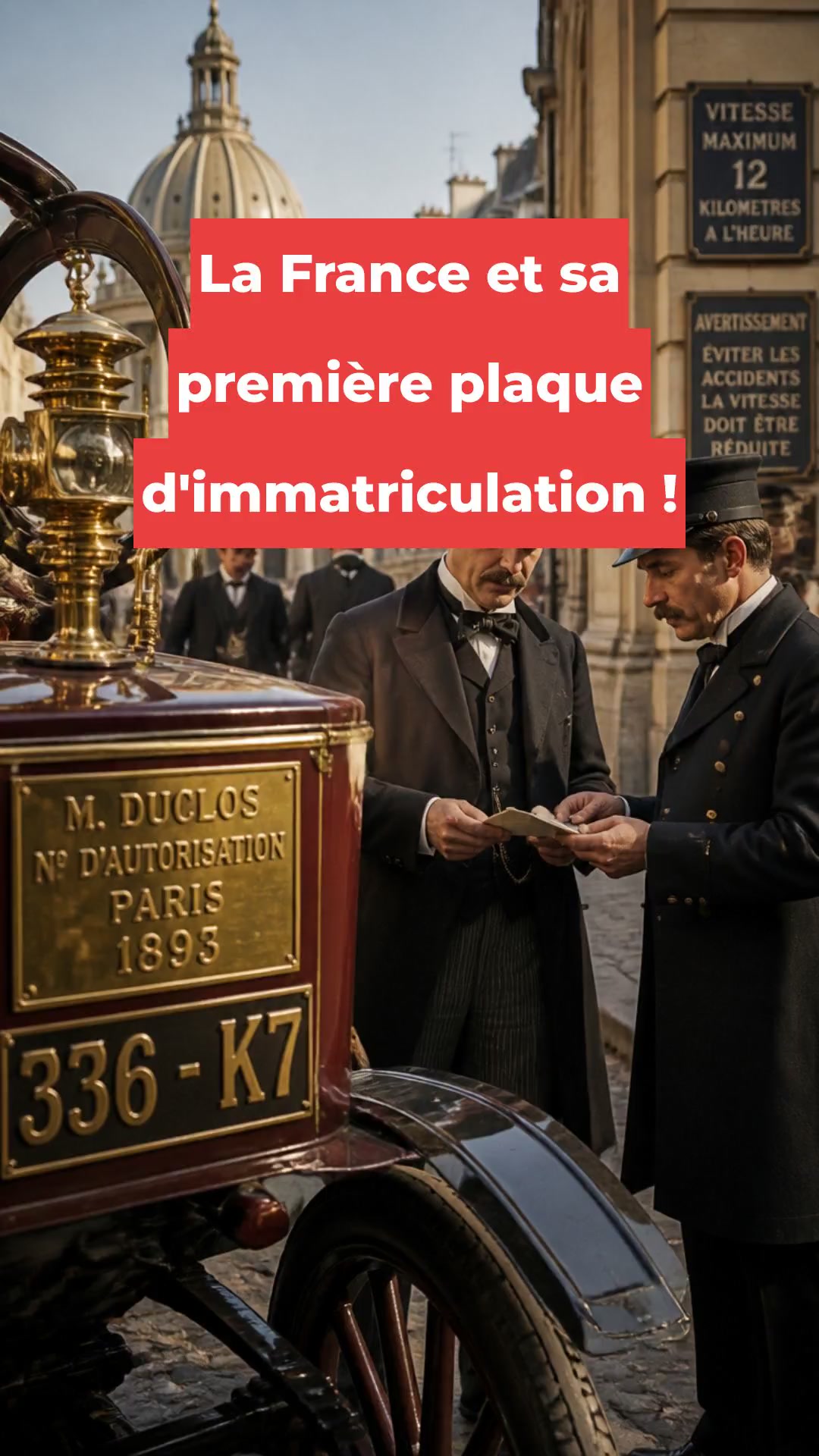 La France et sa première plaque d'immatriculation !