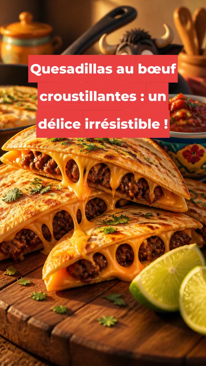 Quesadillas au bœuf croustillantes : un délice irrésistible !