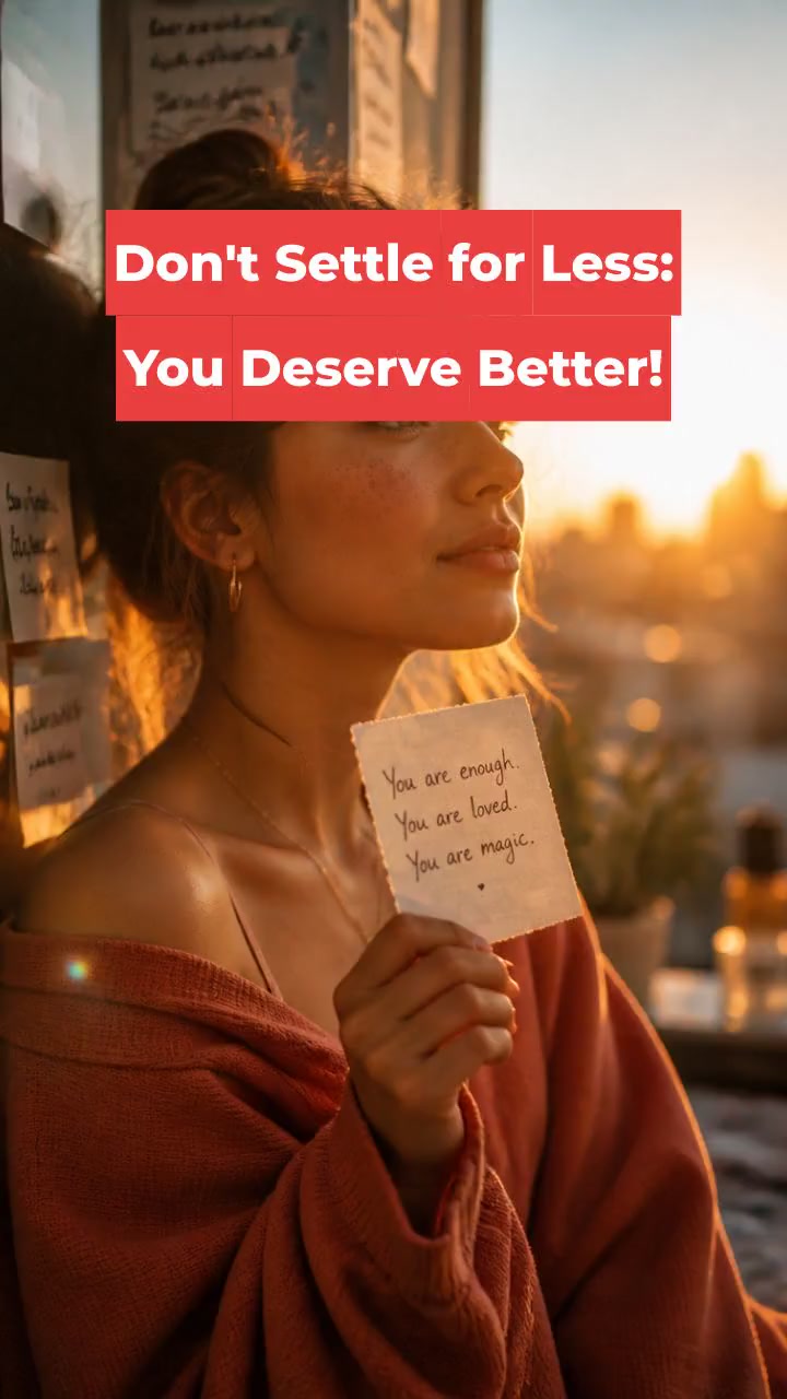 Don't Settle for Less: You Deserve Better!
