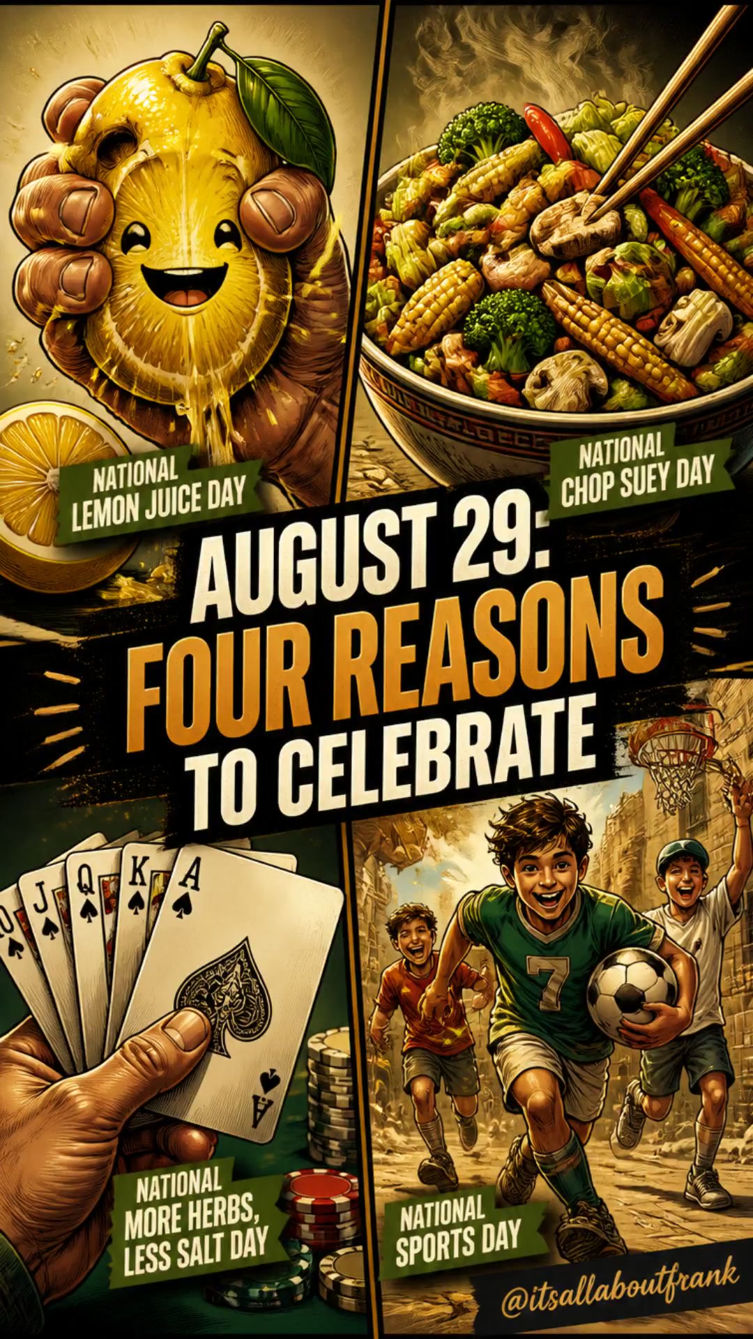 Celebrate Four Fun Holidays on August 29th!