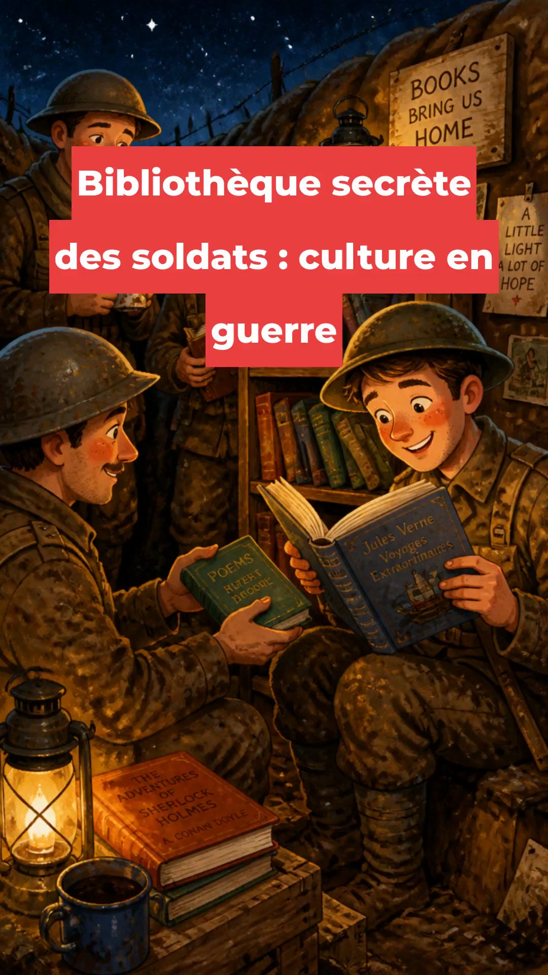 Bibliothèque secrète des soldats : culture en guerre
