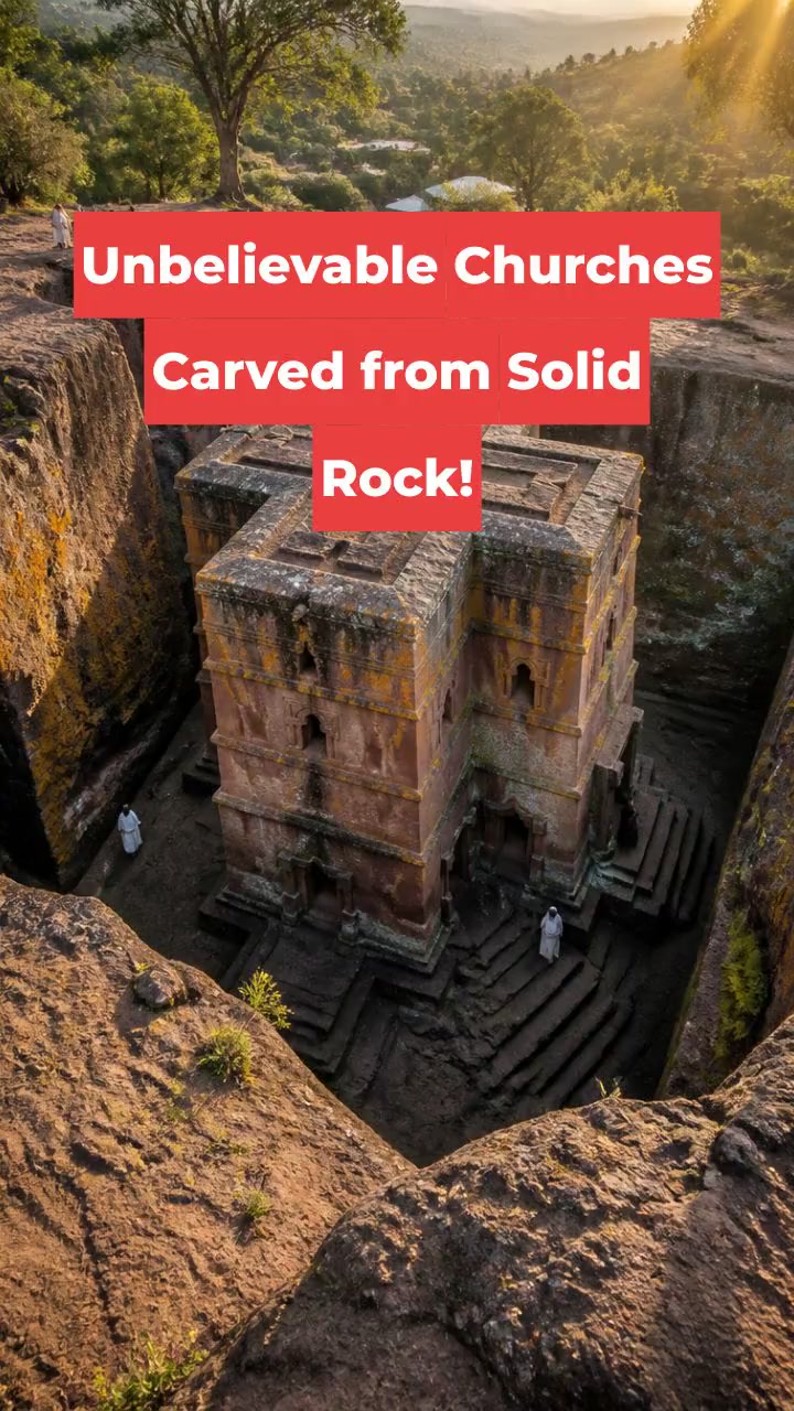 Unbelievable Churches Carved from Solid Rock!