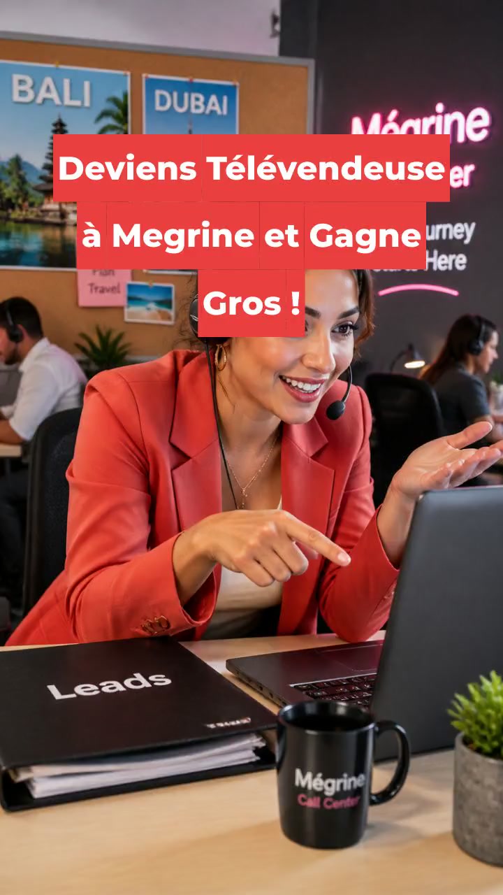 Deviens Télévendeuse à Megrine et Gagne Gros !