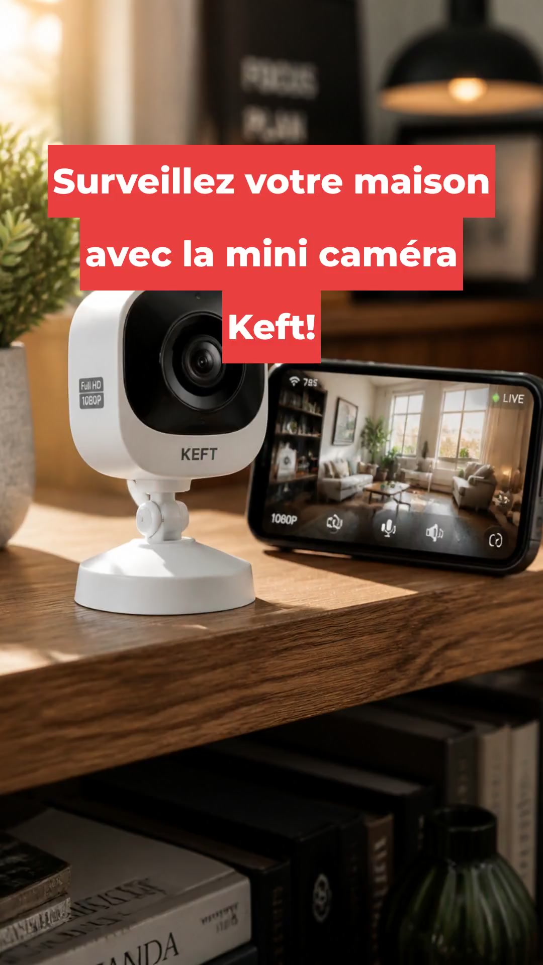 Surveillez votre maison avec la mini caméra Keft!