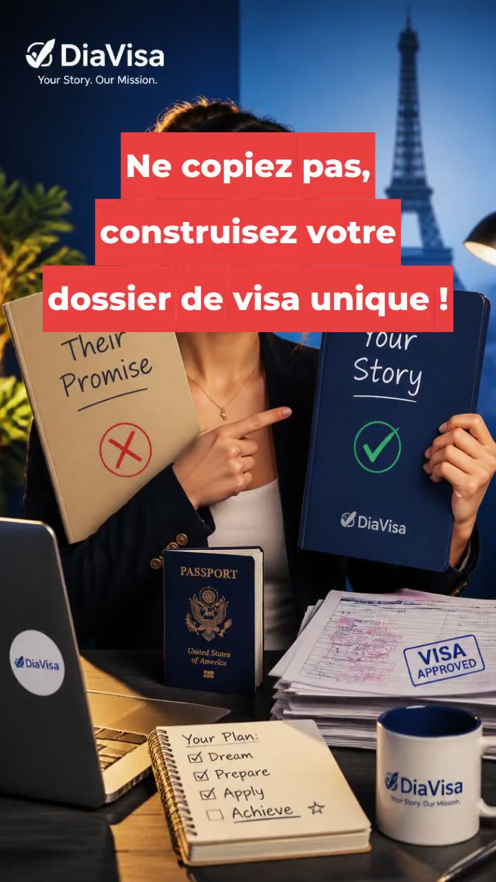 Ne copiez pas, construisez votre dossier de visa unique !
