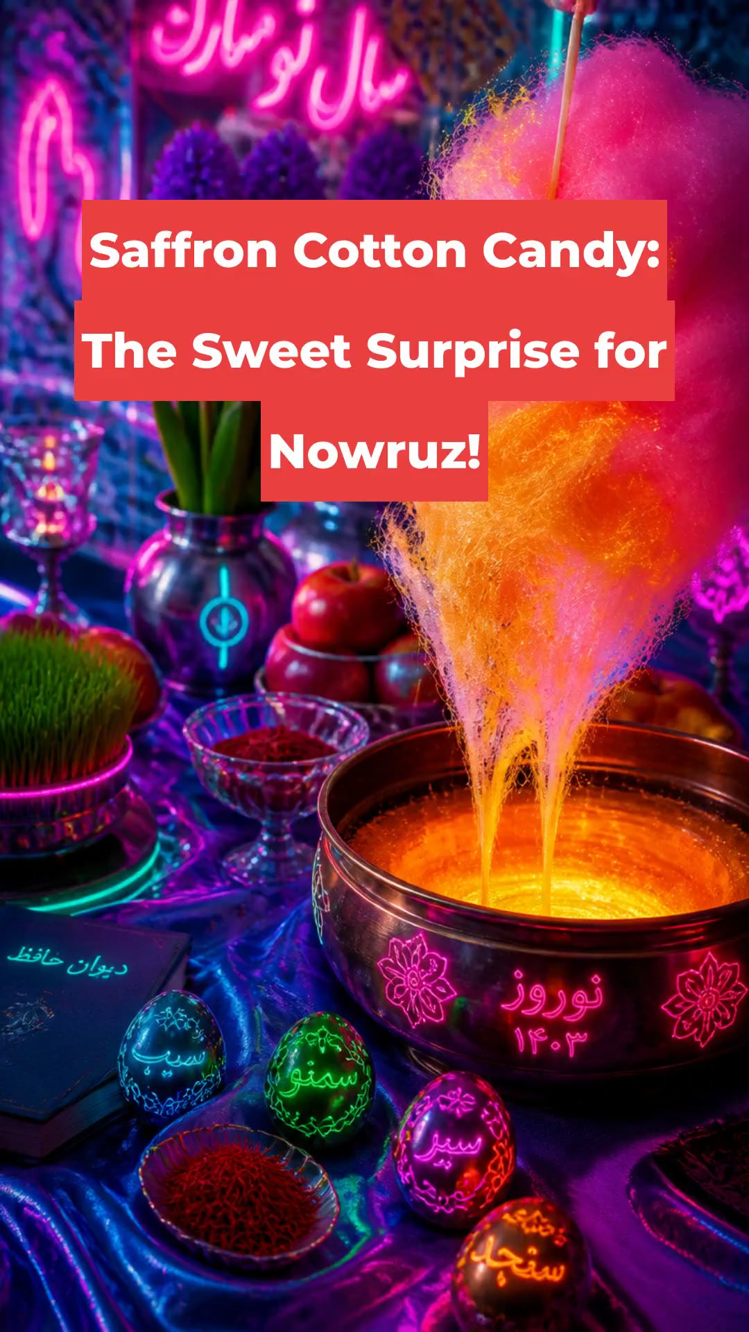Saffron Cotton Candy: The Sweet Surprise for Nowruz!
