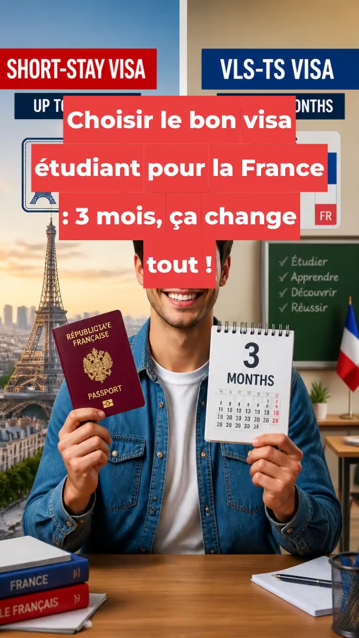 Choisir le bon visa étudiant pour la France : 3 mois, ça change tout !