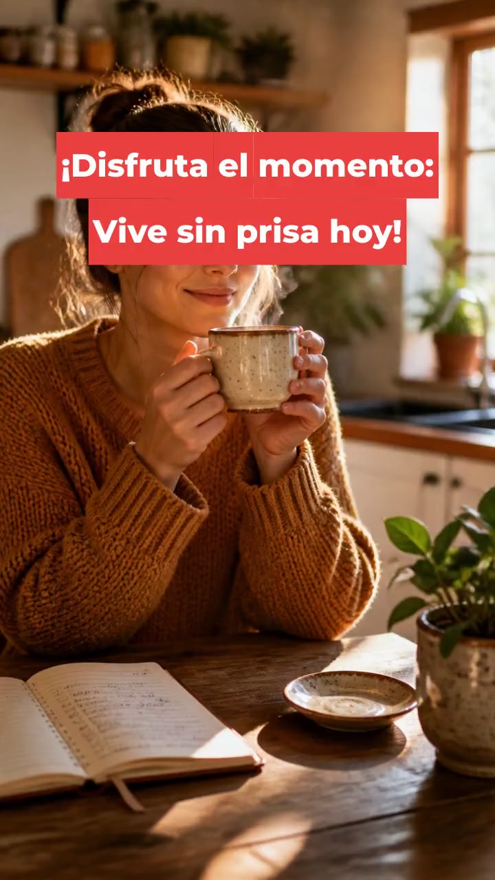 ¡Disfruta el momento: Vive sin prisa hoy!