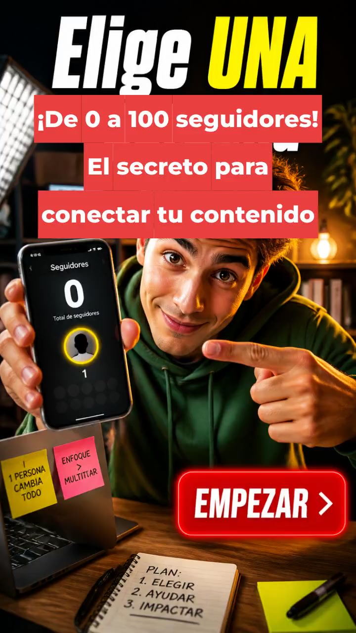 ¡De 0 a 100 seguidores! El secreto para conectar tu contenido