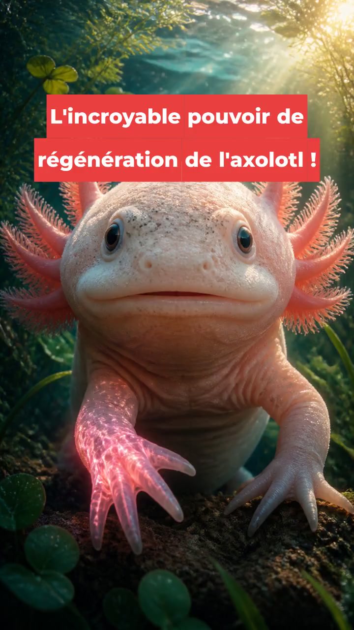 L'incroyable pouvoir de régénération de l'axolotl !