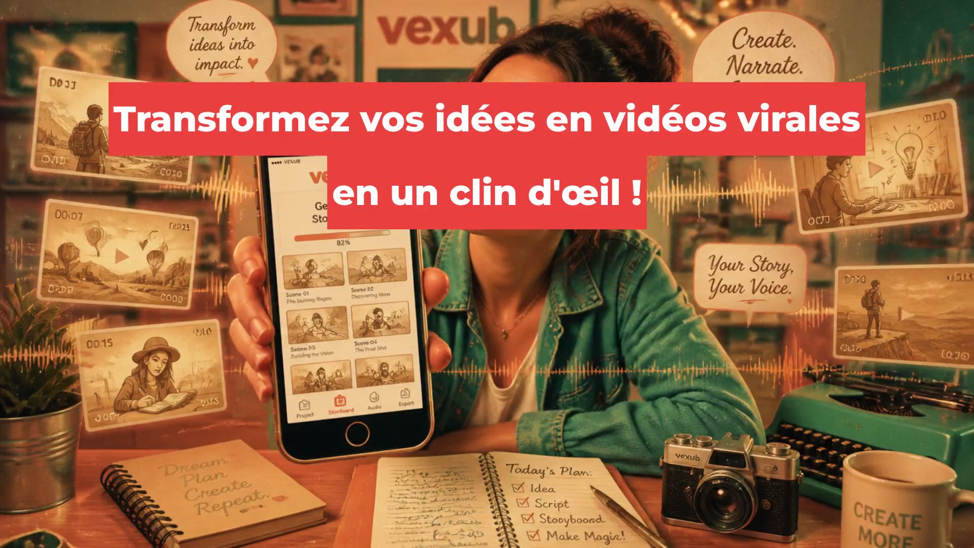 Transformez vos idées en vidéos virales en un clin d'œil !