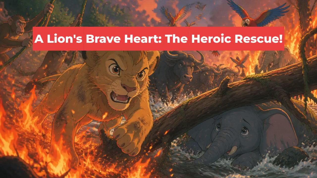 A Lion's Brave Heart: The Heroic Rescue!