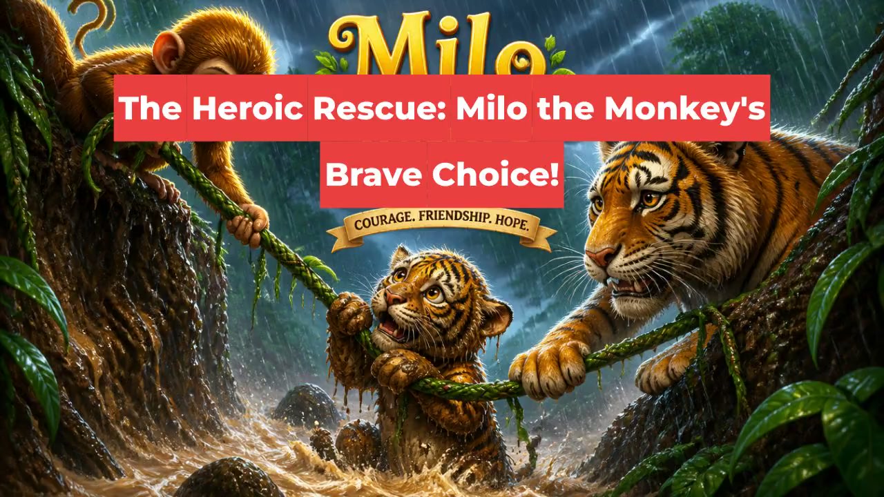 The Heroic Rescue: Milo the Monkey's Brave Choice!