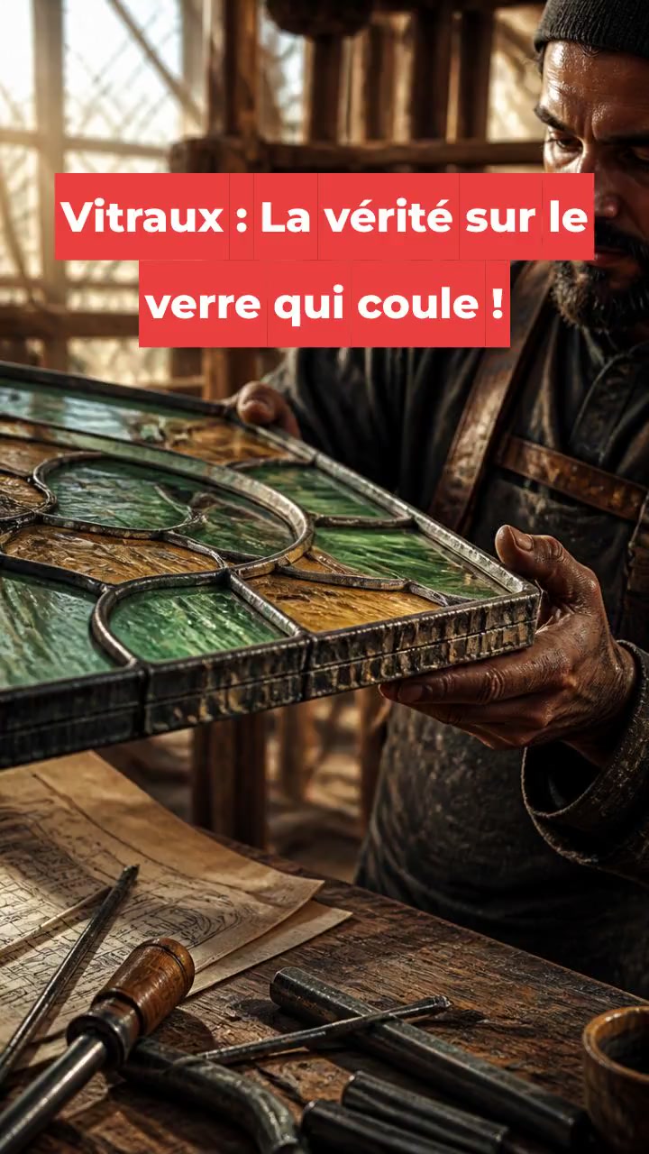 Vitraux : La vérité sur le verre qui coule !