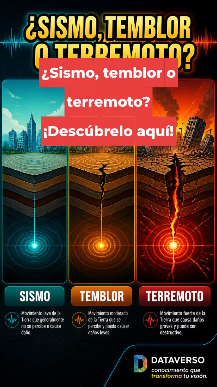 ¿Sismo, temblor o terremoto? ¡Descúbrelo aquí!