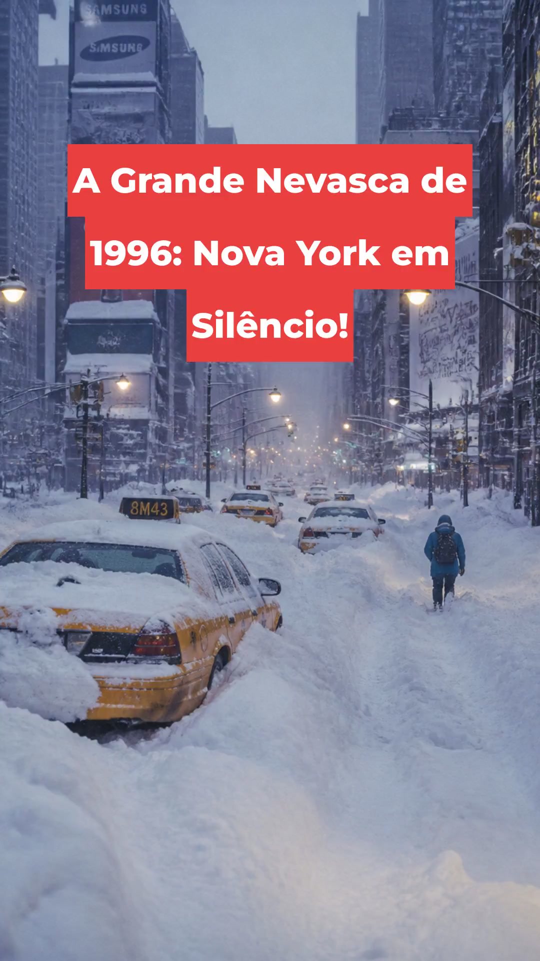 A Grande Nevasca de 1996: Nova York em Silêncio!
