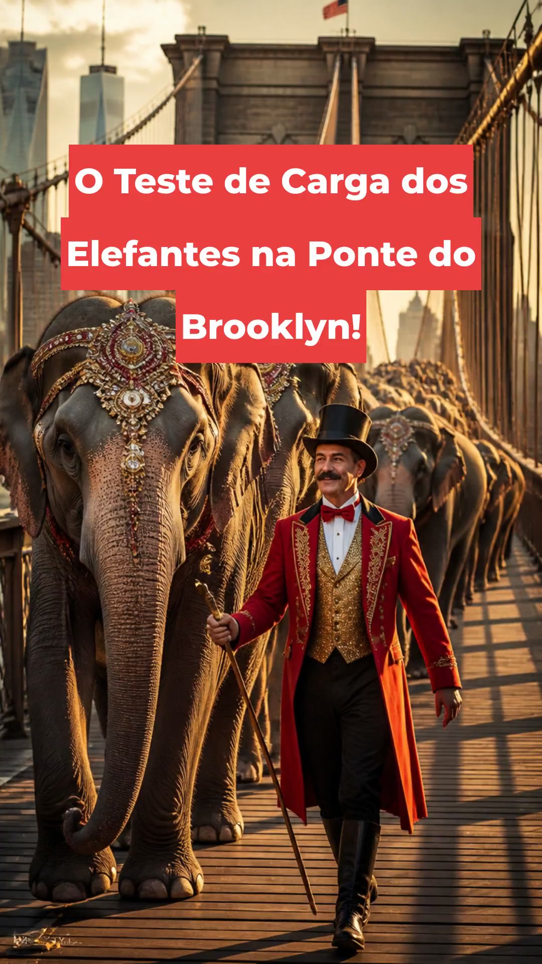 O Teste de Carga dos Elefantes na Ponte do Brooklyn!