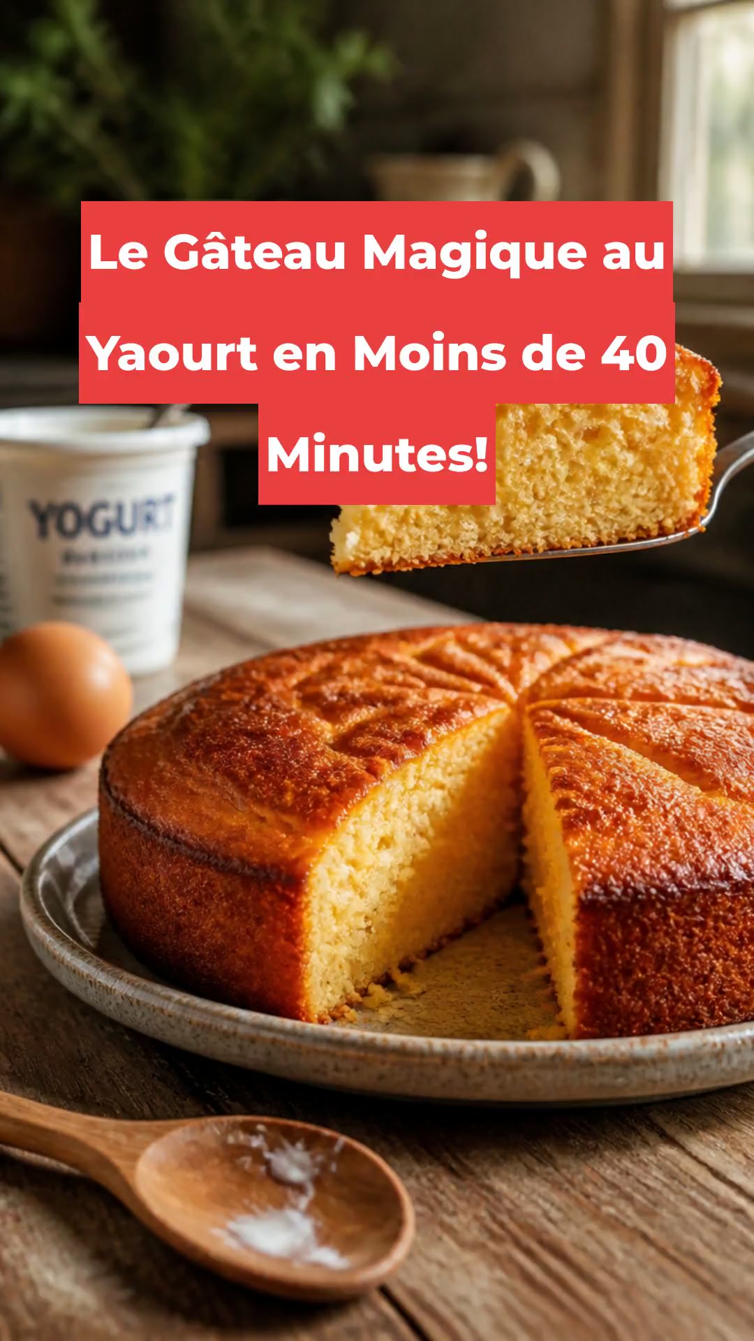 Le Gâteau Magique au Yaourt en Moins de 40 Minutes!